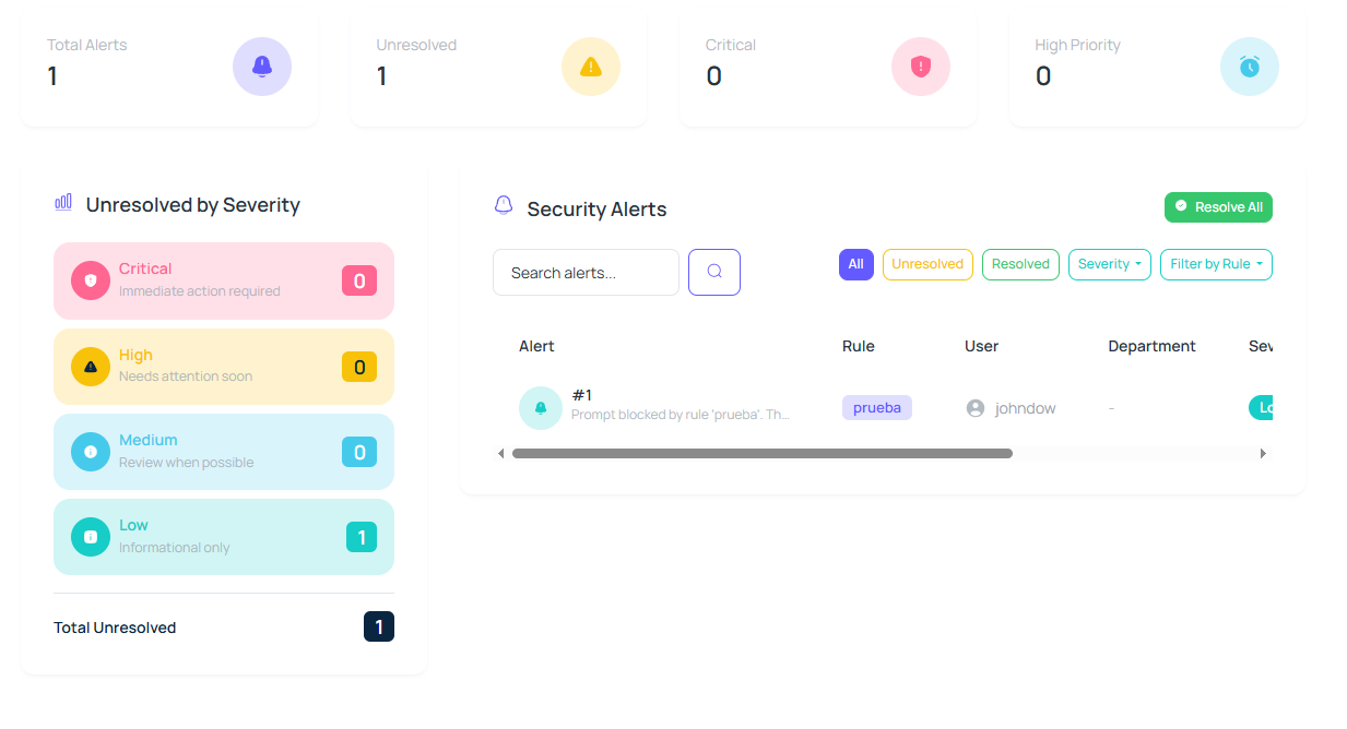 Alertas de seguridad en regulAI